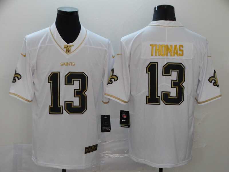 Nike Saints 13 Michael Thomas White Gold Vapor Untouchable Limited Jersey,We sell and wholesale Nike Saints 13 Michael Thomas White Gold Vapor Untouchable Limited Jersey on line form chian!